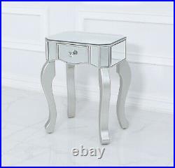 Venice Mirrored champagne silver glass lamp table height 70cm