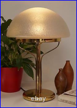 Very Elegant Art Deco Banker's Lamp Mushroom Light Table Lamp Brass