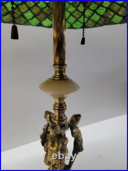 Very early 1906 Signed Chicago mosaic table lamp Arts and crafts