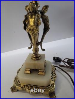 Very early 1906 Signed Chicago mosaic table lamp Arts and crafts