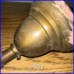 Vintage 1920's Art Deco FROSTED PENDANT LIGHT LAMP Ceiling Hanging Hubble Chain