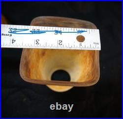 Vintage 1920s French Art Deco Art Nouveau MULLER Glass Lamp Shades Pair