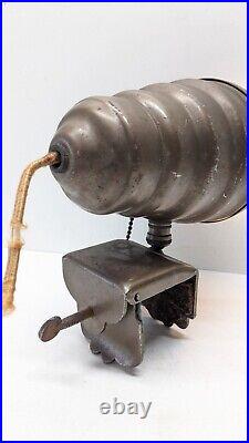 Vintage 1920s Machine Age Art Deco Desk Clamp Lamp Atomic Modern Fisheye Retro