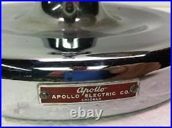 Vintage 1930's Apollo Electric Chicago Chrome Art Deco Table Desk Lamp Jeweler