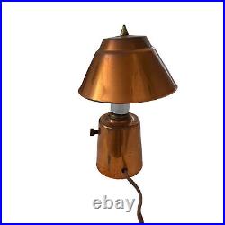 Vintage 1930s Art Deco Copper Glow Mini Desk Lamp Chase Ruth Gerth 11
