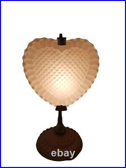 Vintage 1947 Art Deco Heart-Shaped Lamp by A. F. Klingsberg Rare