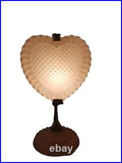 Vintage 1947 Art Deco Heart-Shaped Lamp by A. F. Klingsberg Rare
