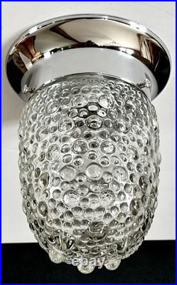Vintage 1950's Art Deco Nouveau Bubble Glass Light Fixture