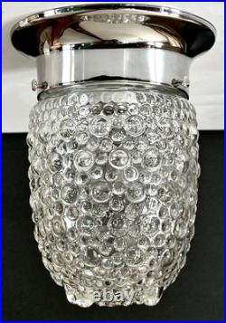 Vintage 1950's Art Deco Nouveau Bubble Glass Light Fixture