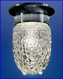 Vintage 1950's Art Deco Nouveau Bubble Glass Light Fixture