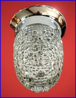 Vintage 1950's Art Deco Nouveau Bubble Glass Light Fixture