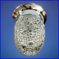 Vintage 1950's Art Deco Nouveau Bubble Glass Light Fixture