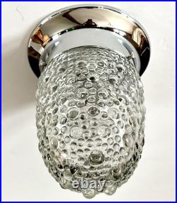 Vintage 1950's Art Deco Nouveau Bubble Glass Light Fixture