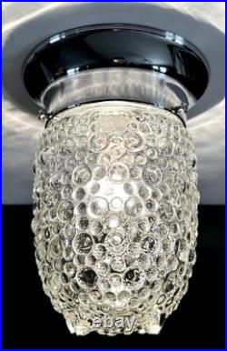 Vintage 1950's Art Deco Nouveau Bubble Glass Light Fixture