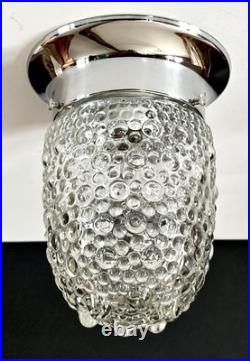 Vintage 1950's Art Deco Nouveau Bubble Glass Light Fixture