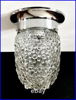 Vintage 1950's Art Deco Nouveau Bubble Glass Light Fixture