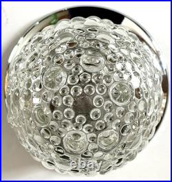 Vintage 1950's Art Deco Nouveau Bubble Glass Light Fixture