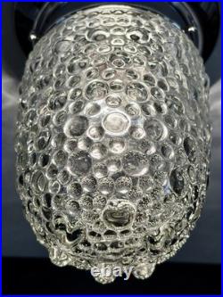 Vintage 1950's Art Deco Nouveau Bubble Glass Light Fixture