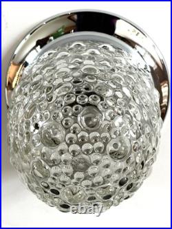 Vintage 1950's Art Deco Nouveau Bubble Glass Light Fixture