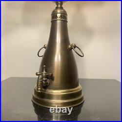 Vintage 1970's Brass Art Deco Stiffel Samovar Tea Spout Table Bedside Lamp