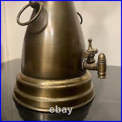 Vintage 1970's Brass Art Deco Stiffel Samovar Tea Spout Table Bedside Lamp