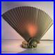 Vintage_1980s_Art_Deco_Fan_Lamp_Brass_Shell_Pleated_Hollywood_Regency_01_an