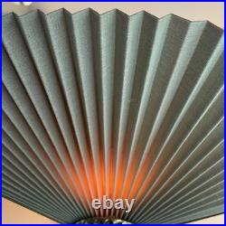 Vintage 1980s Art Deco Fan Lamp Brass Shell Pleated Hollywood Regency