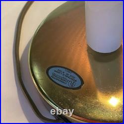 Vintage 1980s Art Deco Fan Lamp Brass Shell Pleated Hollywood Regency