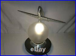 Vintage 1986 Sarsaparilla Art Deco Airplane Table Lamp Rare