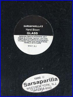Vintage 1986 Sarsaparilla Frankart Atlas Art Deco Style Lamp Frosted Glass World