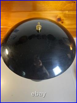 Vintage 1990s Black & Brass Touch Desk Lamp Light 3-Way Dimmer Art Deco Revival