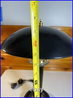 Vintage 1990s Black & Brass Touch Desk Lamp Light 3-Way Dimmer Art Deco Revival Vintage 1990s Black & Brass Touch Desk Lamp Light 3-Way Dimmer Art Deco Revival