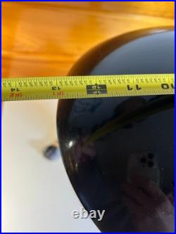 Vintage 1990s Black & Brass Touch Desk Lamp Light 3-Way Dimmer Art Deco Revival