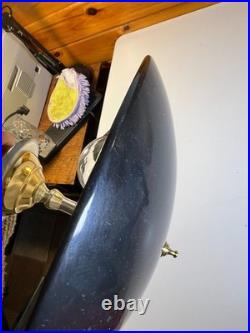 Vintage 1990s Black & Brass Touch Desk Lamp Light 3-Way Dimmer Art Deco Revival