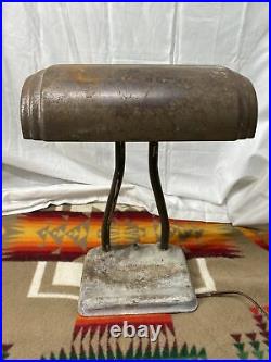 Vintage 60's Art Deco desk lamp light Bankers Piano Night Table Study PATINA