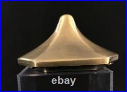 Vintage ART DECO NUDE FEMALE Torchiere Lamp frosted satin green glass