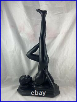 Vintage ART DECO STYLE NUDE NAKED LADY LAMP (SCULPTURE ONLY) 21 IN TALL 8.5 LB