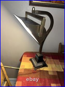 Vintage Adjustable Swivel Head Bronze Brass Desk Piano Lamp
