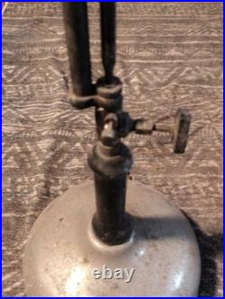 Vintage Akron Diamond Instant-Glo Gas Lamp Chrome Fount As Found