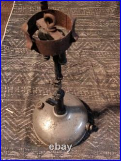 Vintage Akron Diamond Instant-Glo Gas Lamp Chrome Fount As Found