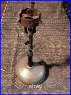 Vintage Akron Diamond Instant-Glo Gas Lamp Chrome Fount As Found