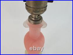 Vintage Aladdin Alacite Glass Boudoir Lamp Art Deco Pink