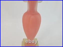 Vintage Aladdin Alacite Glass Boudoir Lamp Art Deco Pink