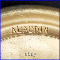 Vintage Aladdin Alacite Uranium Glass Floral Lamp Base 11.25