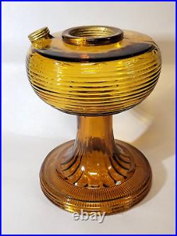 Vintage Aladdin B-82 Amber BEEHIVE Pedestal Stand Oil Lamp, circa 1930s