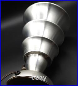 Vintage Aluminum Art Deco Atomic 3-Tier Table Lamp Torchiere Mid Century 10