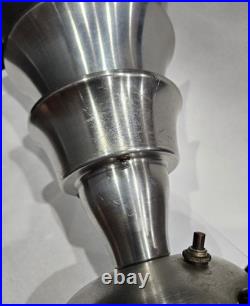 Vintage Aluminum Art Deco Atomic 3-Tier Table Lamp Torchiere Mid Century 10
