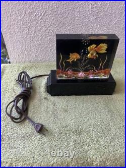 Vintage Antique Art Deco Lucite Aquarium Fish Lamp