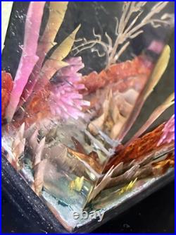 Vintage Antique Art Deco Lucite Aquarium Fish Lamp