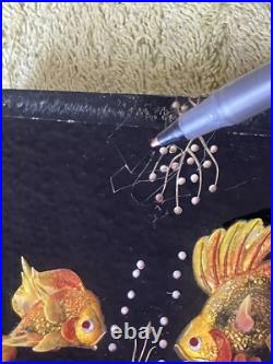 Vintage Antique Art Deco Lucite Aquarium Fish Lamp